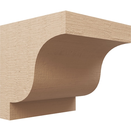 Ekena Millwork 12"W x 12"D x 12"H Wide Newport Rough Cedar Woodgrain TimberThane Corbel, Primed Tan CORUR12X12X12NEWRCPR